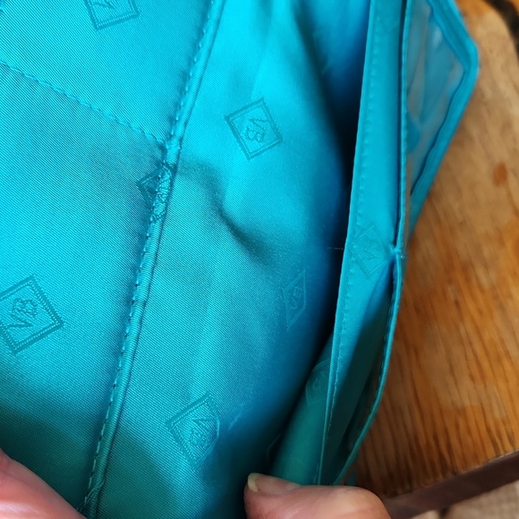 Vera Bradley Quilted Teal Wallet - Picture 6 of 16